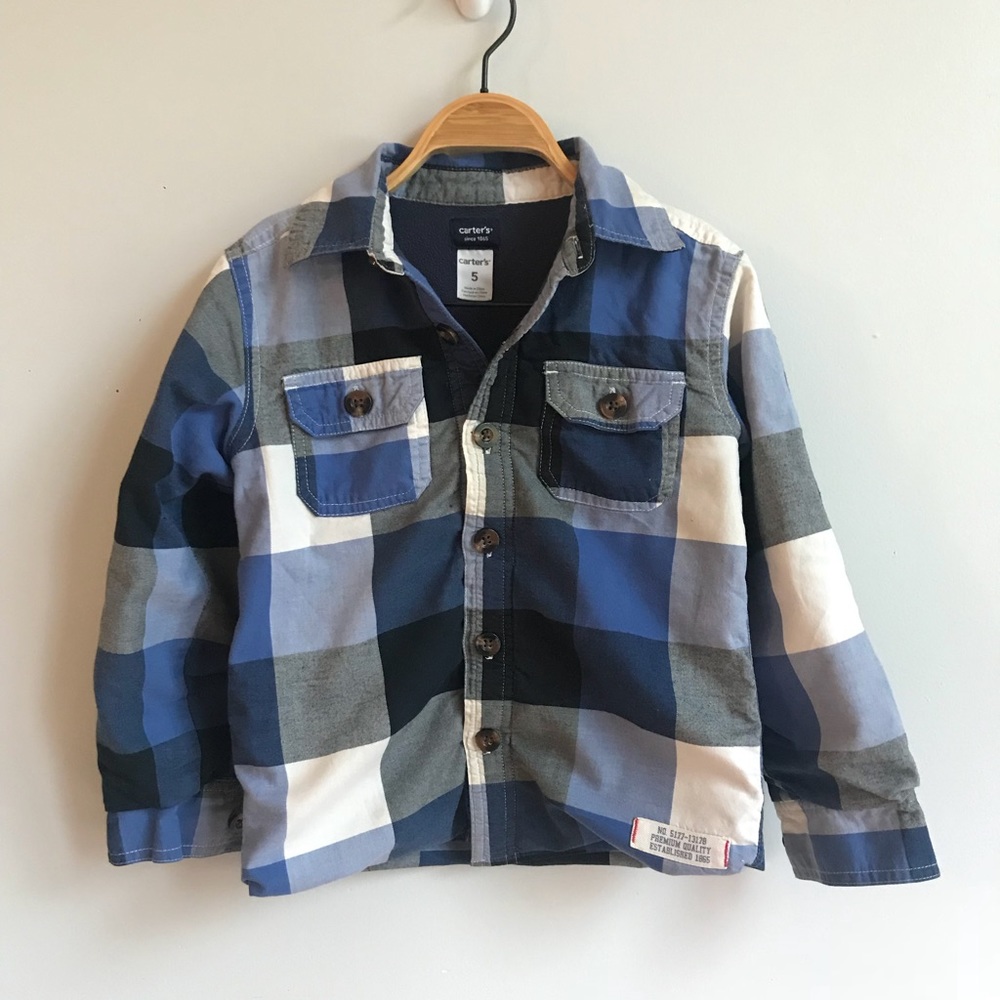 Carters Flannel Fleece Shirt Jacket Boys